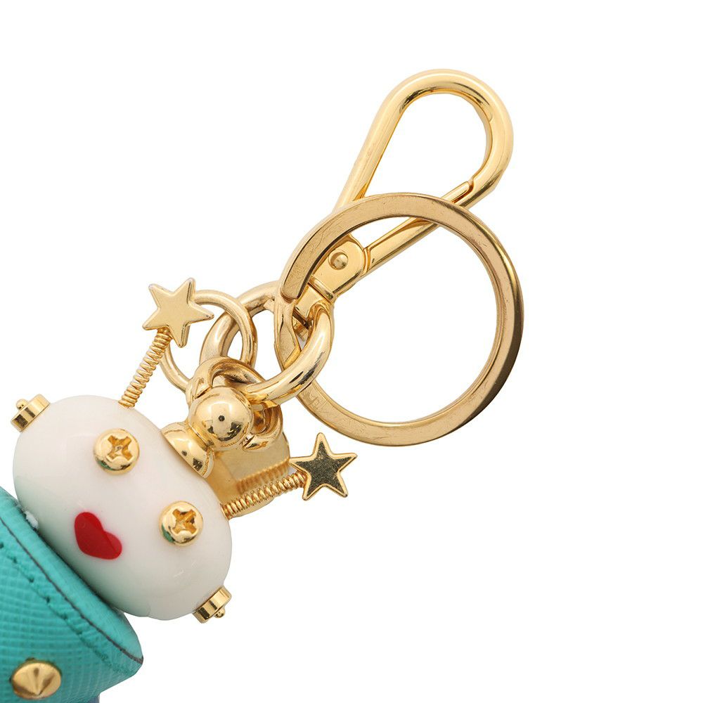 プラダ キーホルダー ロボット マーメイド バッグチャーム サフィアーノ メタル レジン 1TR033 PRADA