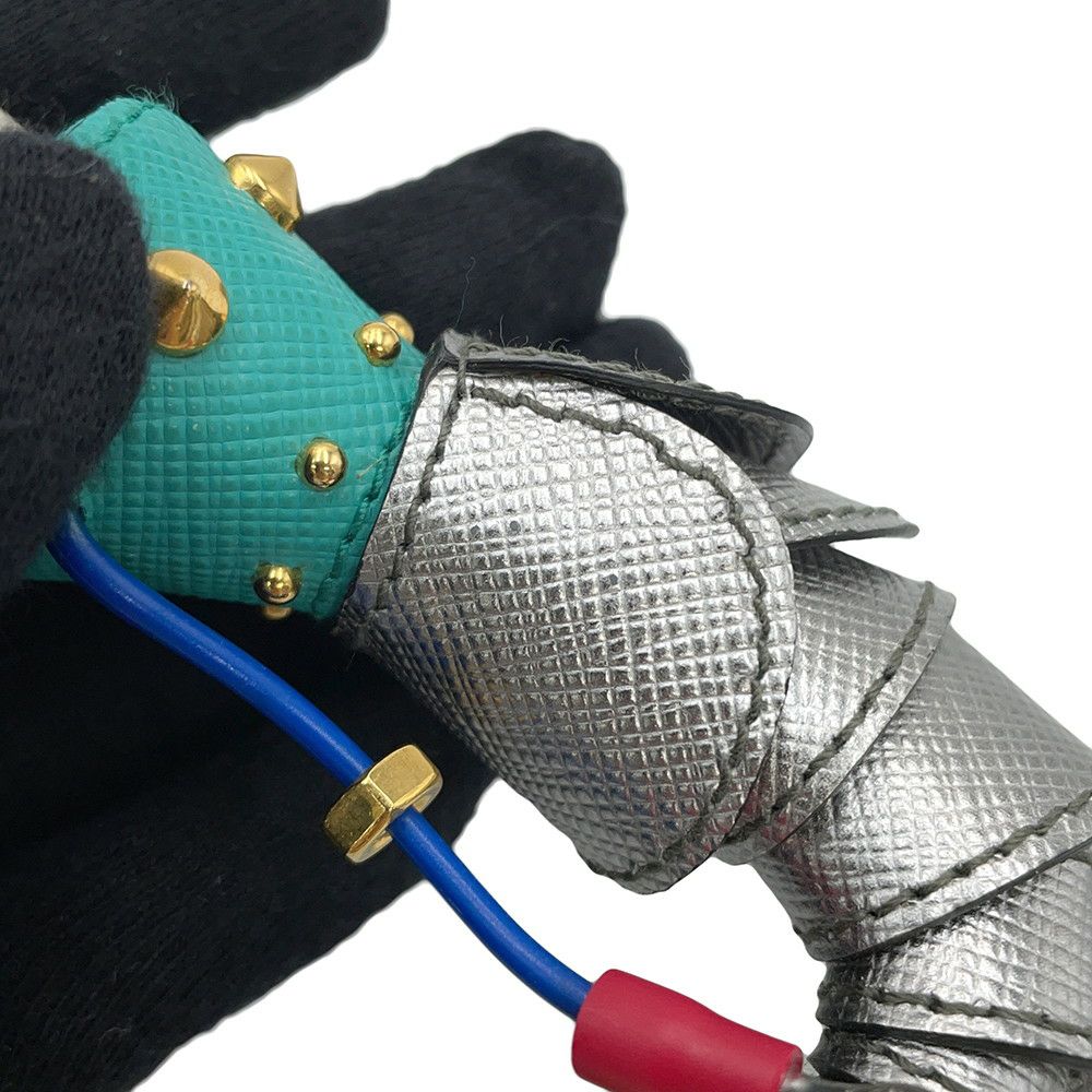 プラダ キーホルダー ロボット マーメイド バッグチャーム サフィアーノ メタル レジン 1TR033 PRADA