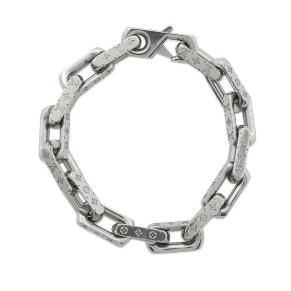 Louis Vuitton メタルブレスレット M00309 ルイヴィトン ブレスレット モノグラム チェーン メタル サイズL
