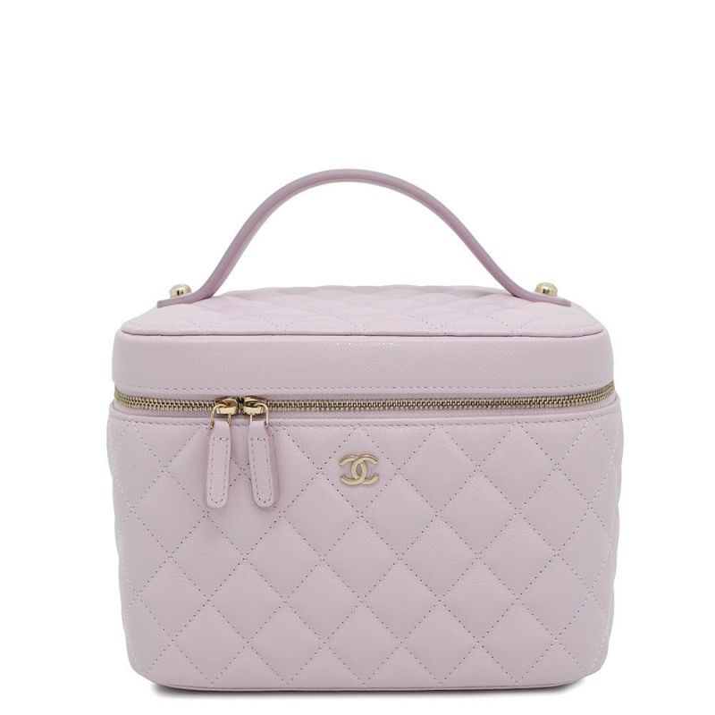シャネル バニティバッグ トップハンドル マトラッセ ココマーク キャビアスキン AP2573 CHANEL 化粧ポーチ