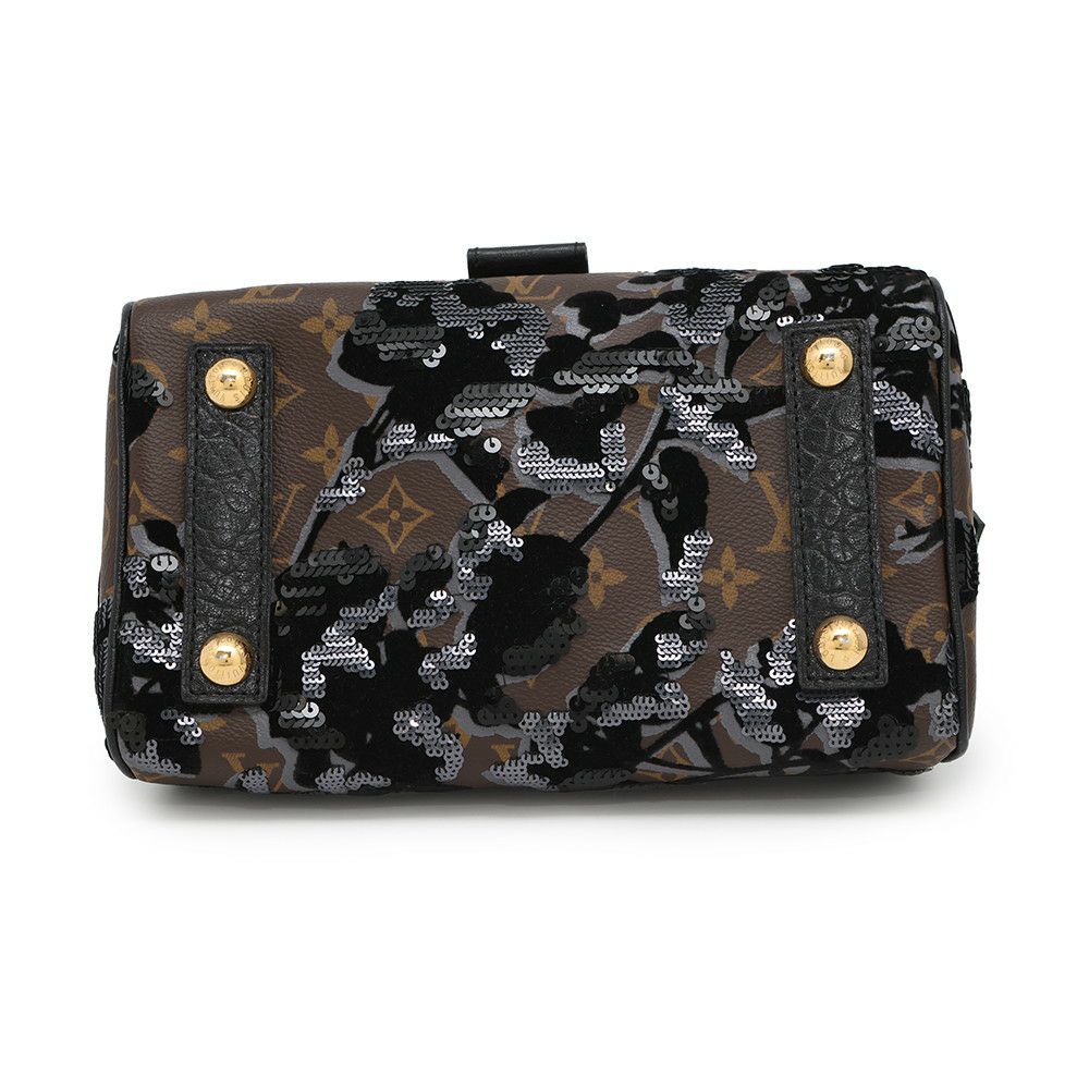 ルイヴィトン ハンドバッグ モノグラム・フルール・ドゥ・ジェ カルーゼル M40434 2010秋冬コレクション 黒 ブラック