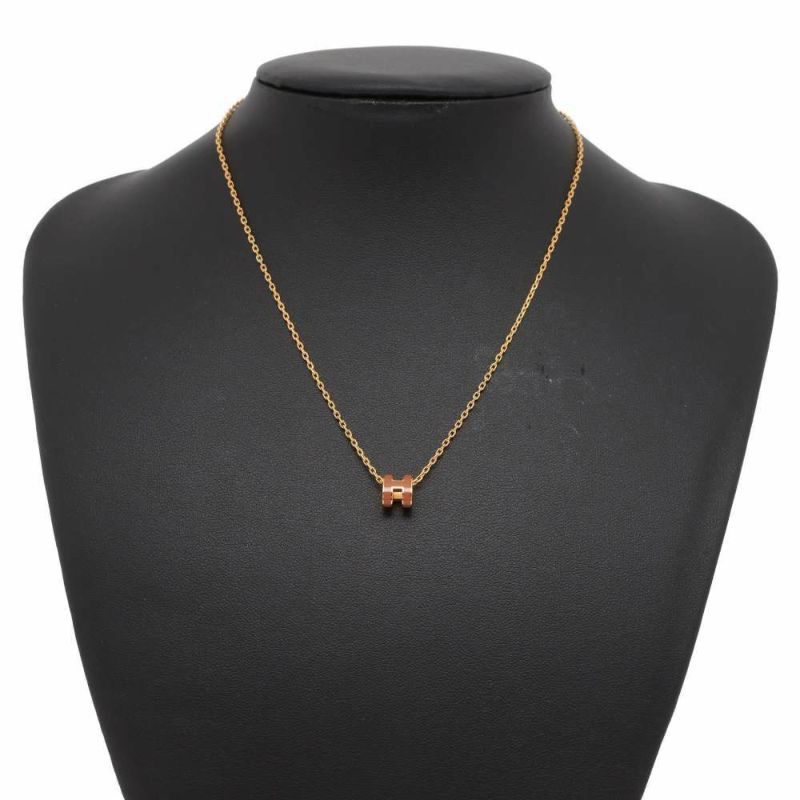 エルメス ネックレス ミニ・ポップアッシュ ニューゴールド/ゴールド金具 HERMES アクセサリー