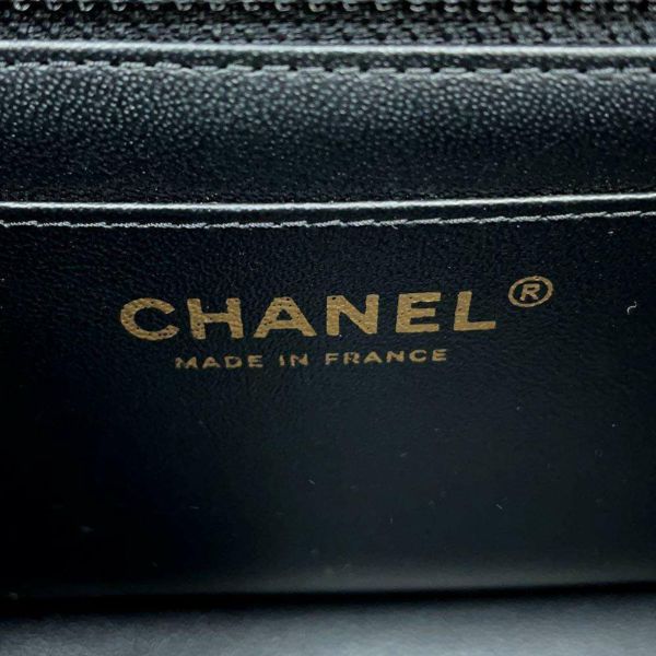 シャネル チェーンショルダーバッグ マトラッセ ココマーク ラムスキン ミニマトラッセ A35200 CHANEL 黒