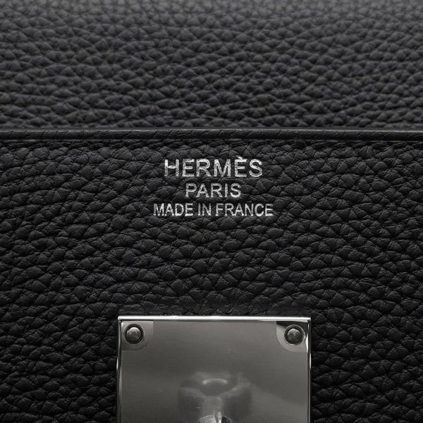 エルメス ハンドバッグ ケリー マキシ 内縫い 42 ブラック/シルバー金具 トゴ K刻印 2wayショルダー 黒