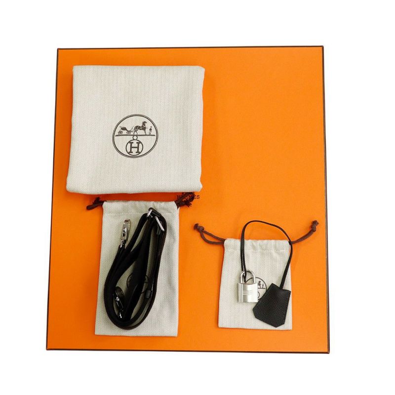 エルメス ハンドバッグ ケリー マキシ 内縫い 42 ブラック/シルバー金具 トゴ K刻印 2wayショルダー 黒