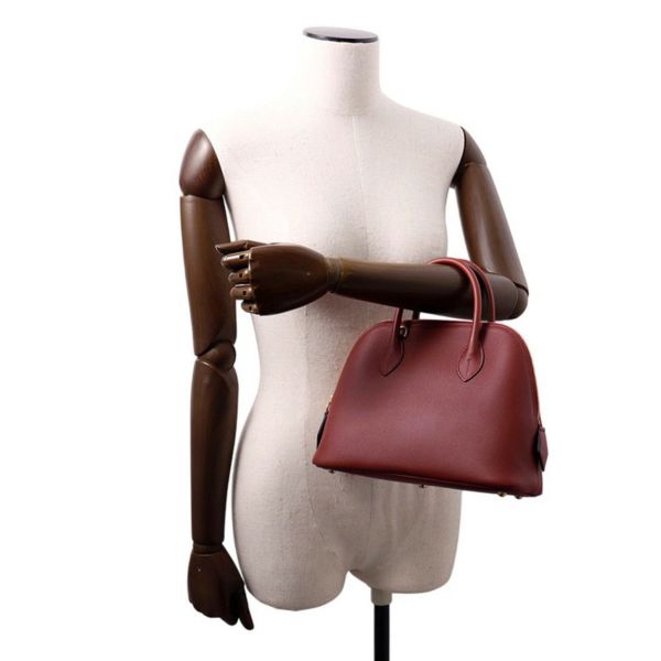 エルメス ボリード1923 25 ルージュアッシュ/ゴールド金具 エバーカラー W刻印 2wayショルダー