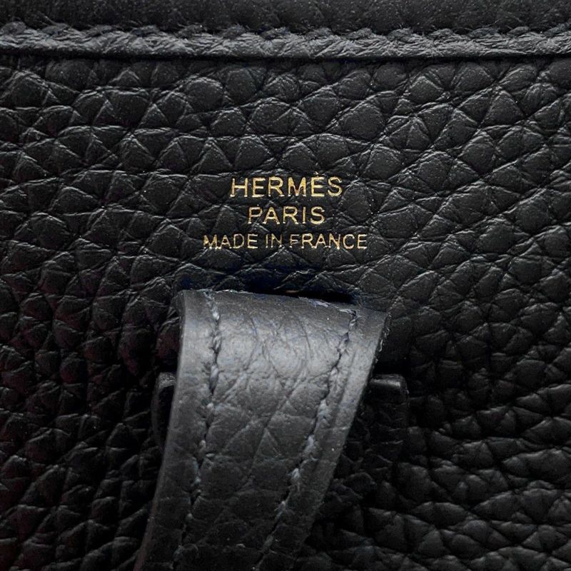 エルメス ショルダーバッグ エブリンTPM 111cm ブラック/ゴールド金具 トリヨンクレマンス K刻印 黒