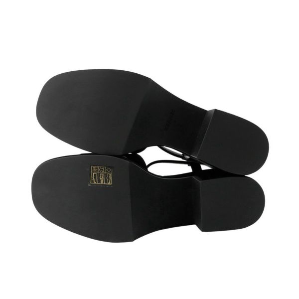 エルメス サンダル ジャム 30 ベロア レディースサイズ37 HERMES 靴 黒