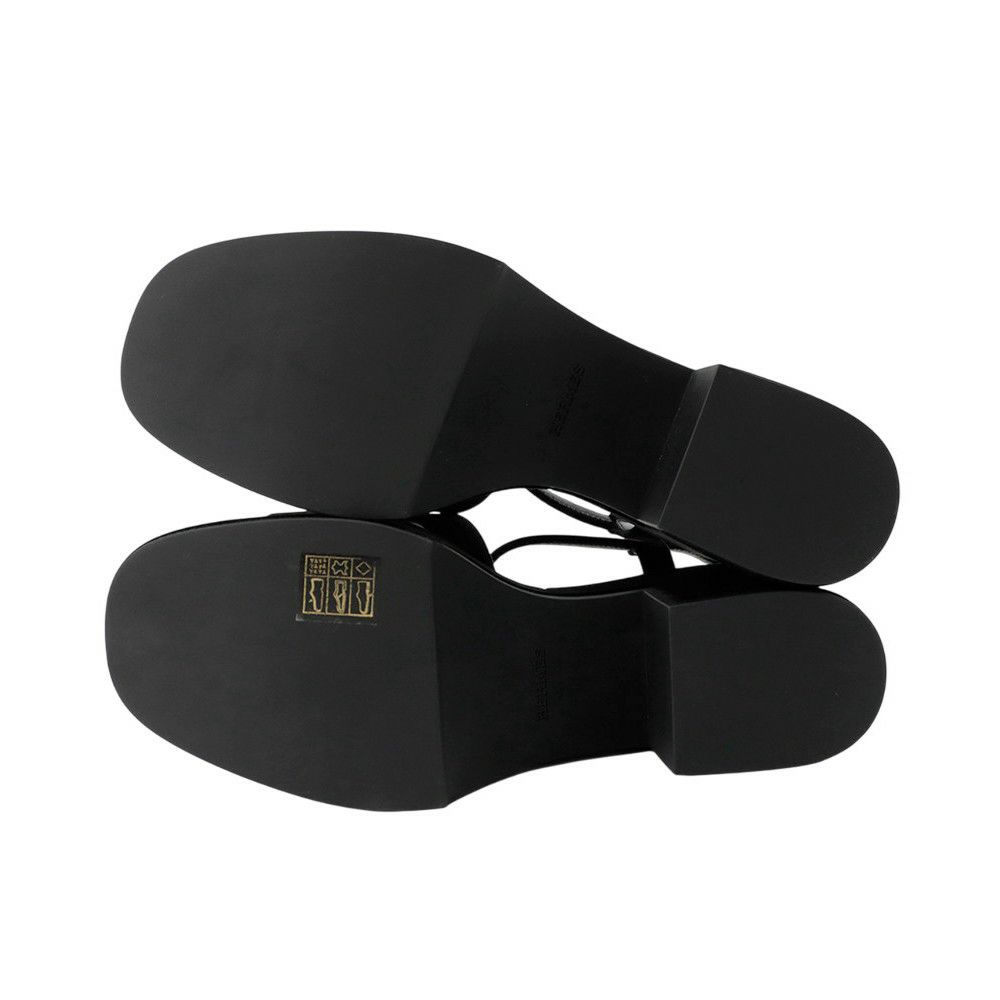 エルメス サンダル ジャム 30 ベロア レディースサイズ37 HERMES 靴 黒