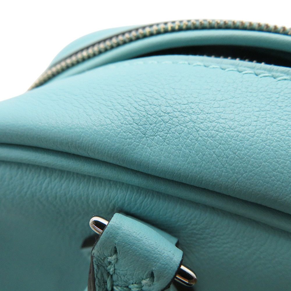 エルメス ハンドバッグ プリュム ミニ ブルーアトール/シルバー金具 スイフト T刻印 HERMES バッグ