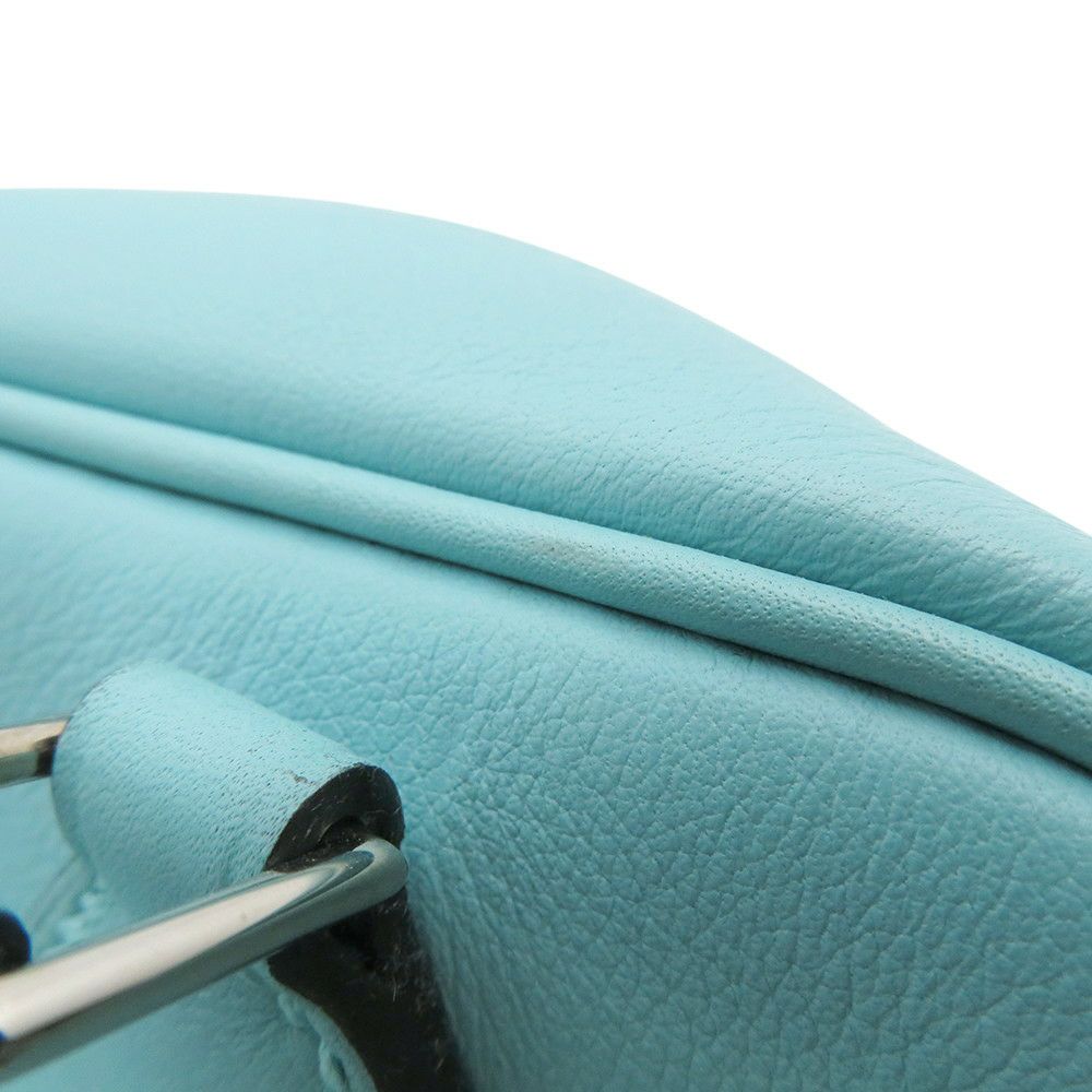 エルメス ハンドバッグ プリュム ミニ ブルーアトール/シルバー金具 スイフト T刻印 HERMES バッグ