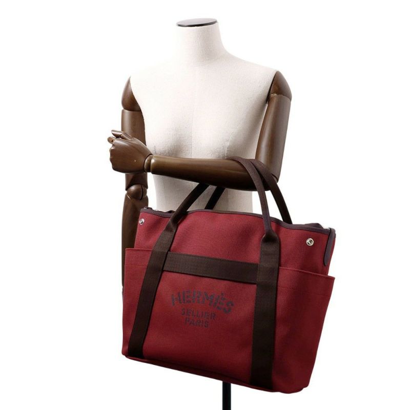 エルメス サックドパンサージュ グルーム ルージュアッシュ/ショコラ/シルバー金具 K刻印 2way