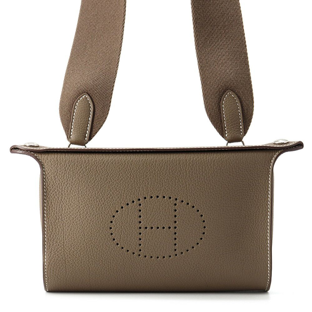 エルメス ショルダーバッグ ヴィドポッシュ エトゥープ/シルバー金具 トゴ B刻印 HERMES