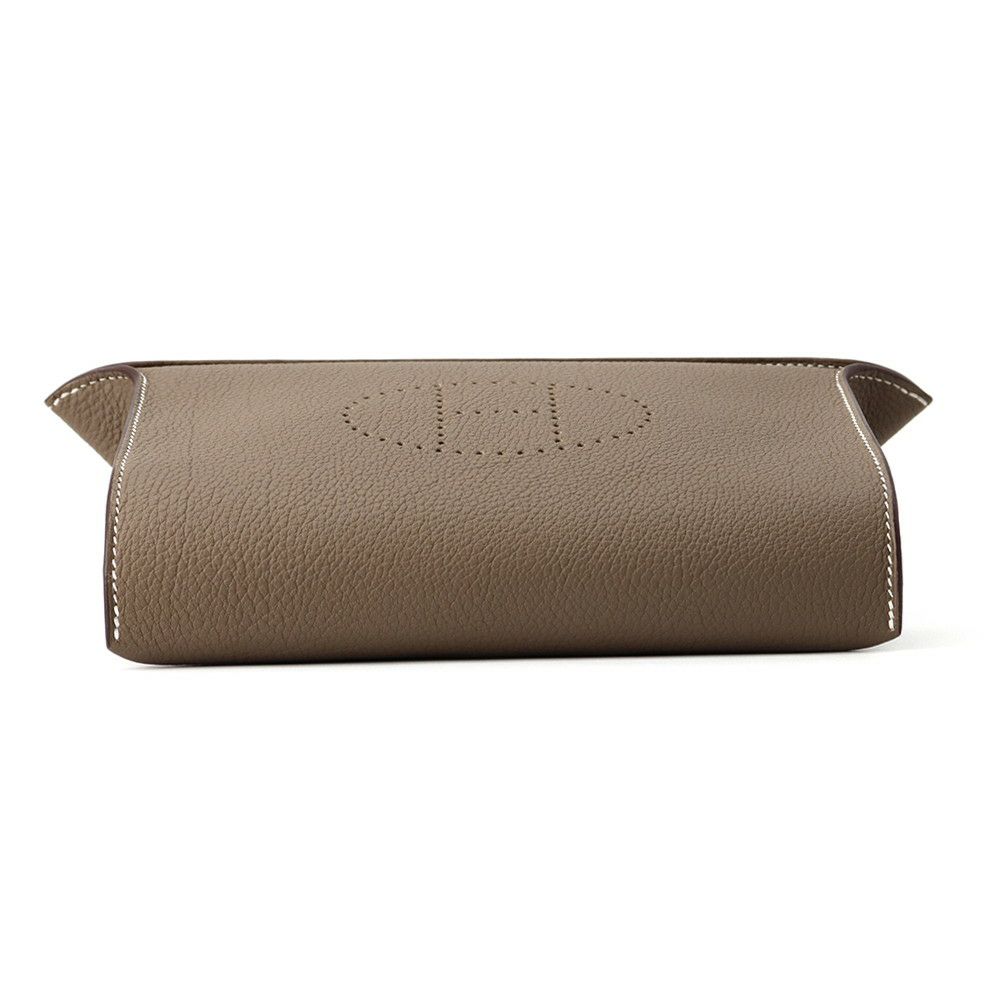 エルメス ショルダーバッグ ヴィドポッシュ エトゥープ/シルバー金具 トゴ B刻印 HERMES