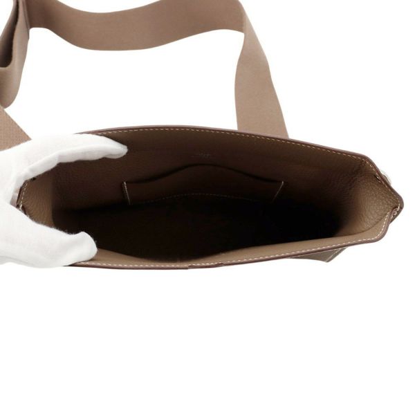 エルメス ショルダーバッグ ヴィドポッシュ エトゥープ/シルバー金具 トゴ B刻印 HERMES