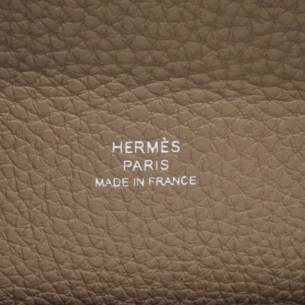 エルメス ショルダーバッグ ヴィドポッシュ エトゥープ/シルバー金具 トゴ B刻印 HERMES