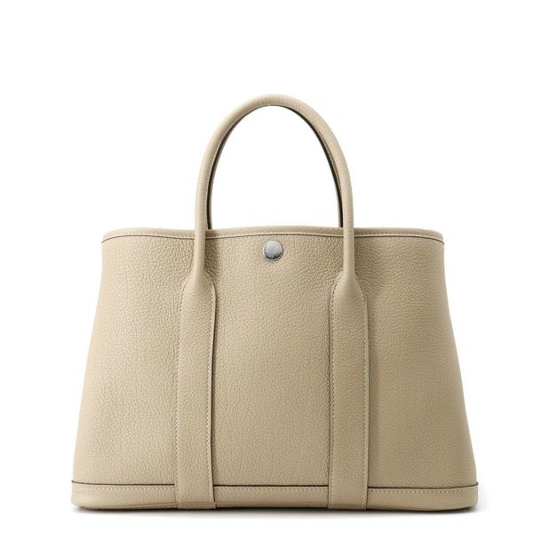 エルメス トートバッグ ガーデンパーティTPM トレンチ/シルバー