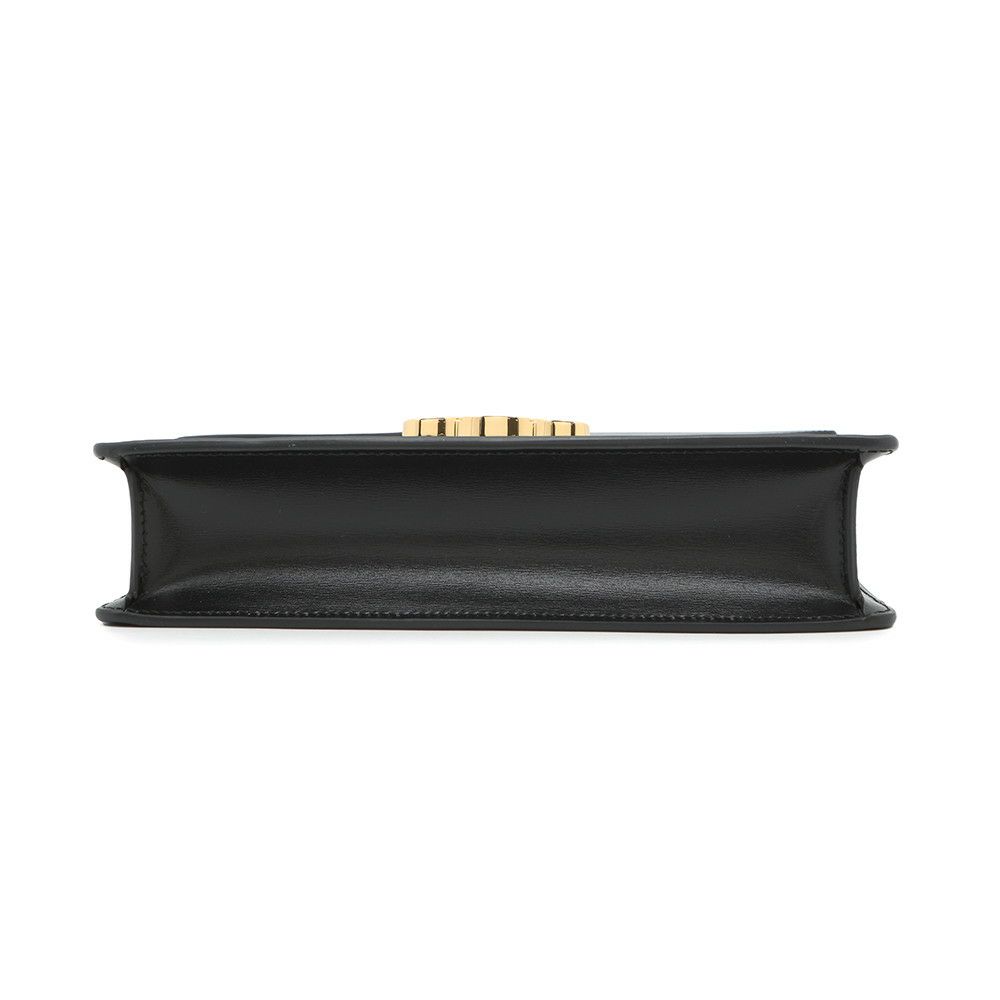 セリーヌ チェーンウォレット マーゴ シャイニーカーフレザー 10L033 CELINE 長財布 黒