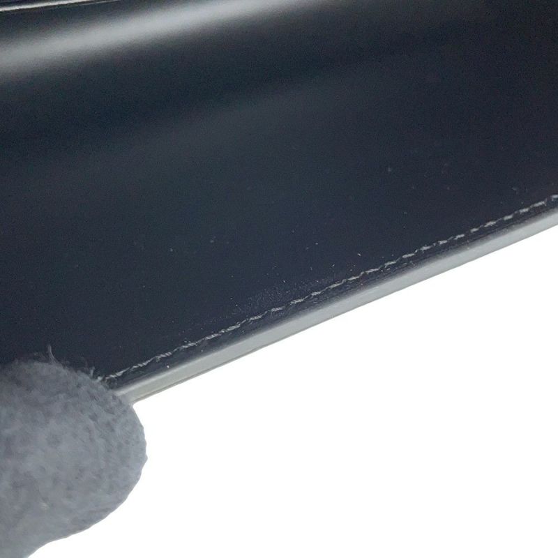 セリーヌ チェーンウォレット マーゴ シャイニーカーフレザー 10L033 CELINE 長財布 黒