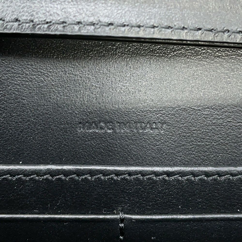 セリーヌ チェーンウォレット マーゴ シャイニーカーフレザー 10L033 CELINE 長財布 黒