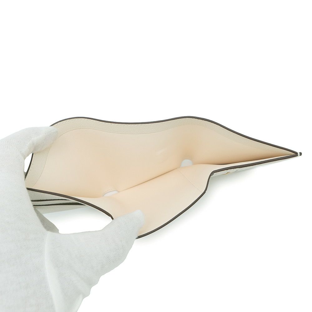 エルメス 三つ折り財布 ベアンコンビネ ナタ/ゴールド金具 シェブルミゾル U刻印 財布 シェーブル