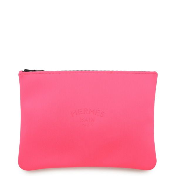 エルメス ポーチ トゥルース フラットGM ネオバン Trousse Flat Neobain バブルガム HERMES フラットポーチ