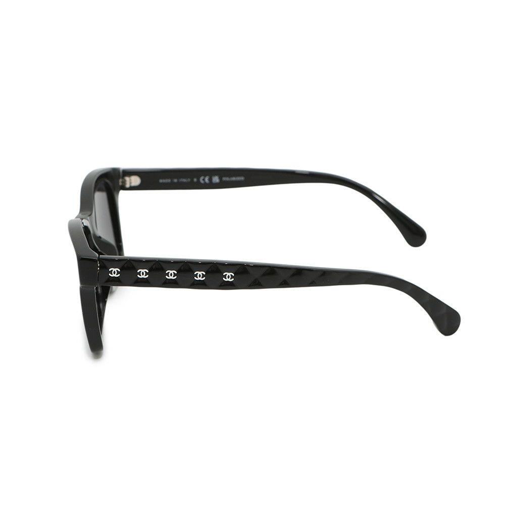 シャネル サングラス ココマーク キルティング スクエアシェイプ 偏光レンズ 54□17 140 5484-A CHANEL アイウェア 黒