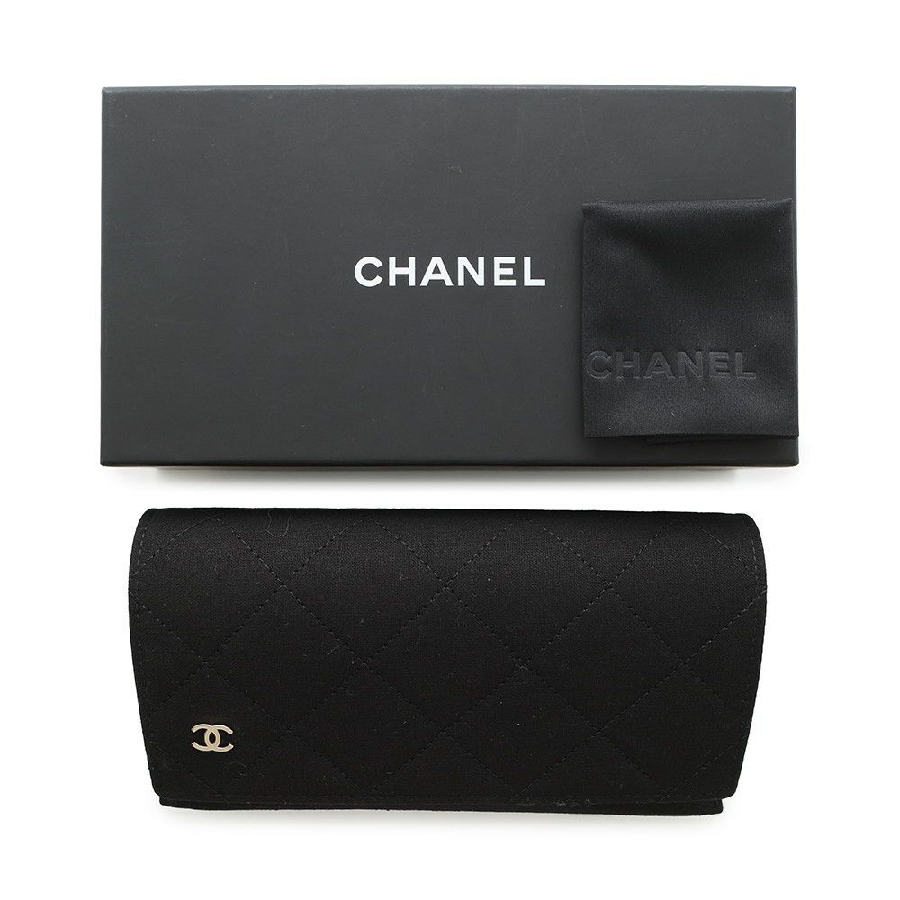 シャネル サングラス ココマーク キルティング スクエアシェイプ 偏光レンズ 54□17 140 5484-A CHANEL アイウェア 黒