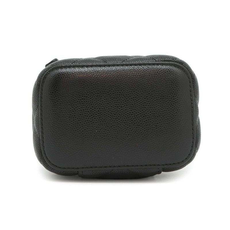 シャネル ハンドバッグ マトラッセ ココマーク ミニ バニティバッグ パール キャビアスキン AP2161 CHANEL 黒