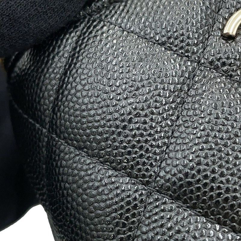 シャネル ハンドバッグ マトラッセ ココマーク ミニ バニティバッグ パール キャビアスキン AP2161 CHANEL 黒