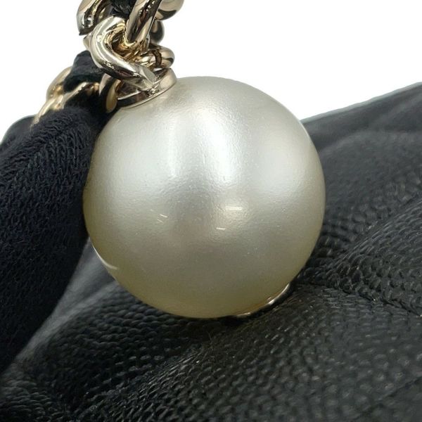 シャネル ハンドバッグ マトラッセ ココマーク ミニ バニティバッグ パール キャビアスキン AP2161 CHANEL 黒