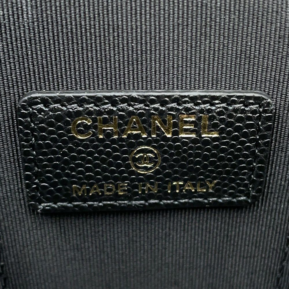 シャネル ハンドバッグ マトラッセ ココマーク ミニ バニティバッグ パール キャビアスキン AP2161 CHANEL 黒