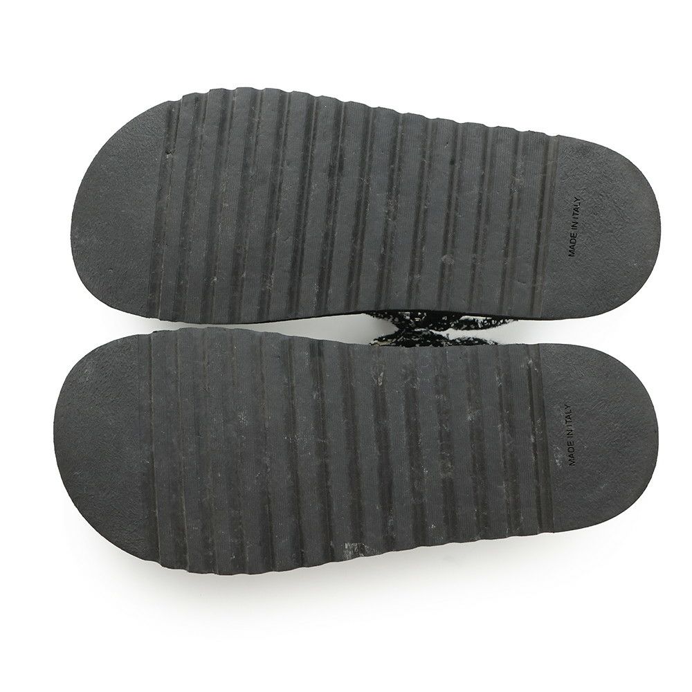 シャネル サンダル ココマーク マトラッセ ツイード レザー レディースサイズ38C G38880 CHANEL 靴 黒 白