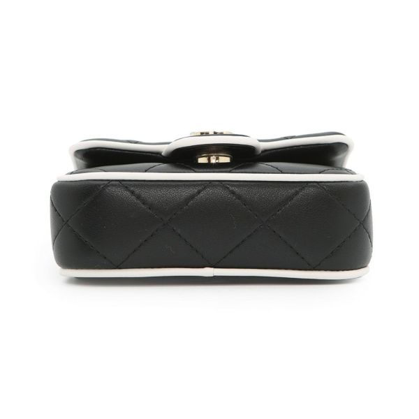 シャネル チェーン ショルダーバッグ クラッチバッグ ミニ マトラッセ ココマーク ラムスキン AP4512 CHANEL バッグ 黒