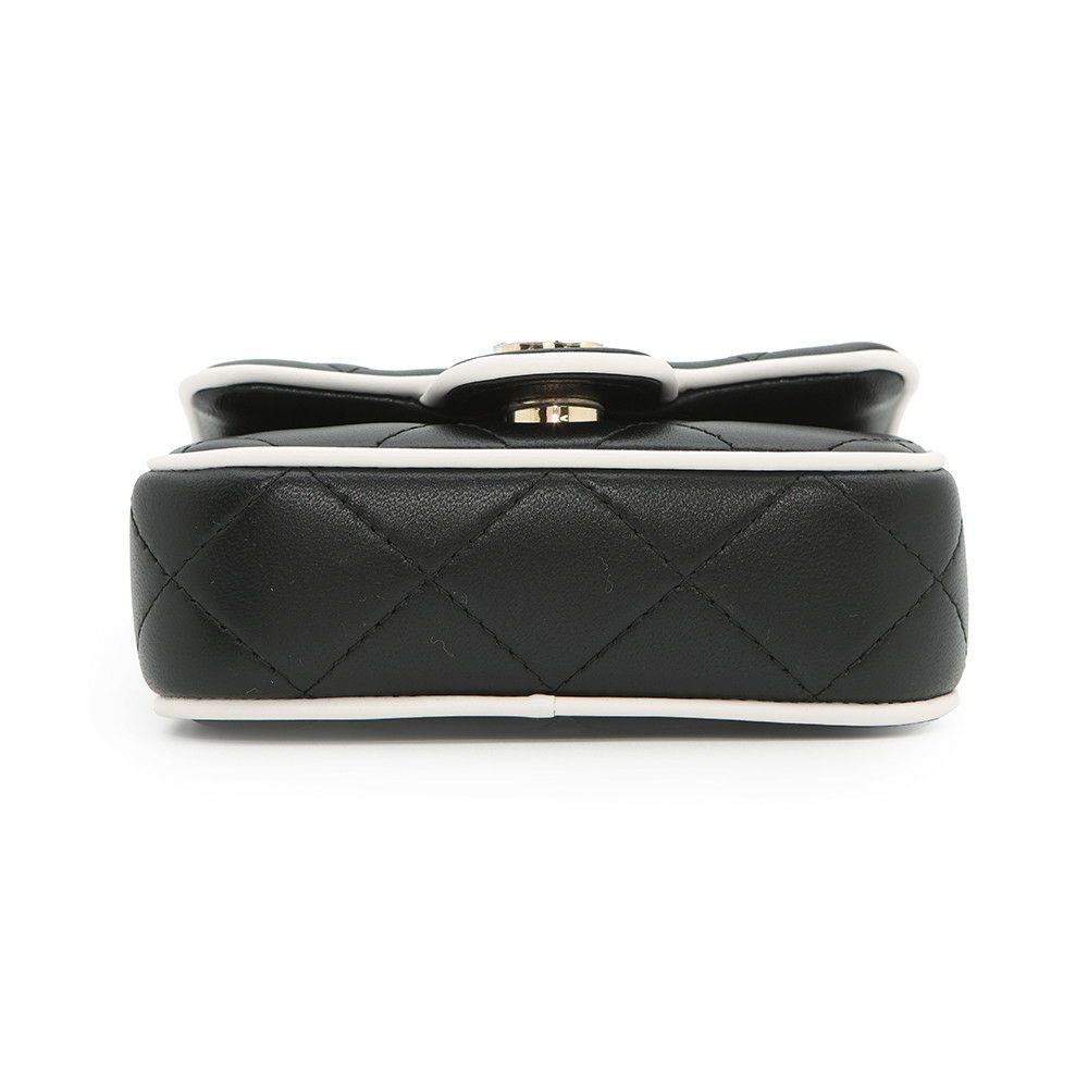 シャネル チェーン ショルダーバッグ クラッチバッグ ミニ マトラッセ ココマーク ラムスキン AP4512 CHANEL バッグ 黒