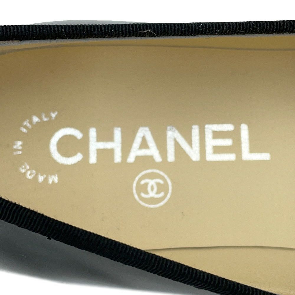 シャネル スリッポン ココマーク エスパドリーユ エナメル レディースサイズ37C G31874 CHANEL 靴 黒