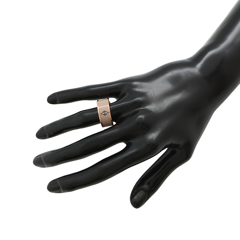 エルメス リング ユニ MM Hディアマン マロングラッセ/ピンクゴールド金具 サイズT55 HERMES 指輪