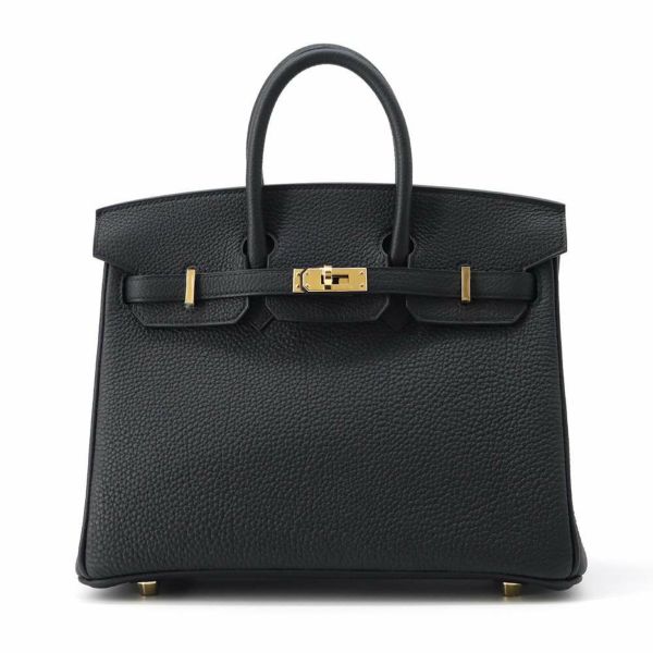 エルメス バーキン25 ブラック/ゴールド金具 トゴ W刻印 HERMES Birkin ハンドバッグ 黒