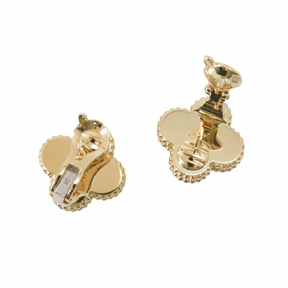 ヴァンクリーフ&アーペル ピアス ヴィンテージ アルハンブラ イヤリング ギヨシェ K18YGイエローゴールド VCARP3JL00