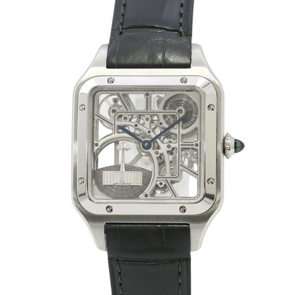 カルティエ サントス デュモン LM WHSA0032 Cartier 腕時計 スケルトン文字盤