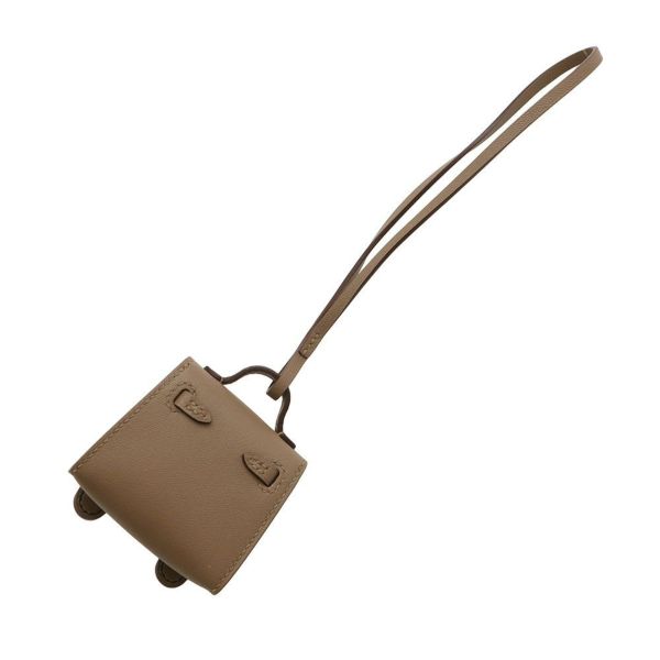 エルメス チャーム ビジュードサック ケリードール エトゥープ/ブラック/クレ/ルージュセリエ/ゴールド金具 タデラクト U刻印