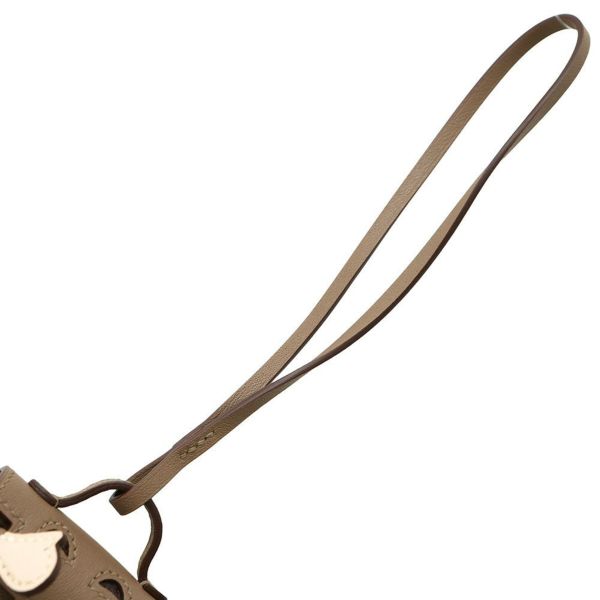 エルメス チャーム ビジュードサック ケリードール エトゥープ/ブラック/クレ/ルージュセリエ/ゴールド金具 タデラクト U刻印