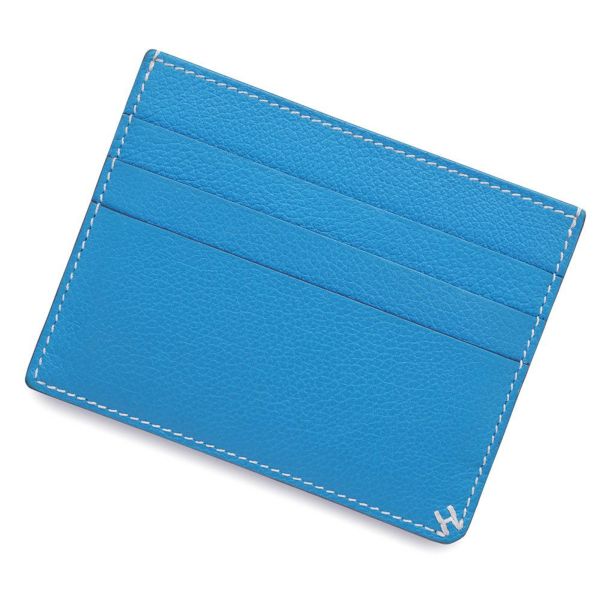 エルメス カードケース Hセリエ ブルーザンジバル エバーカラー W刻印 HERMES カード