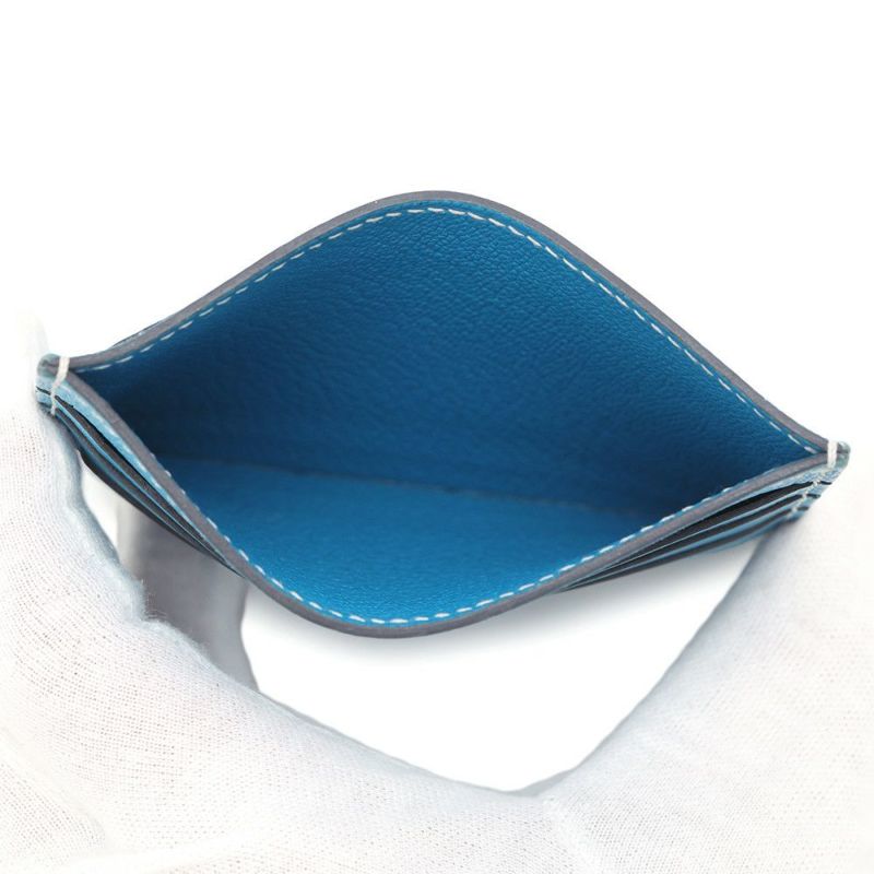 エルメス カードケース Hセリエ ブルーザンジバル エバーカラー W刻印 HERMES カード