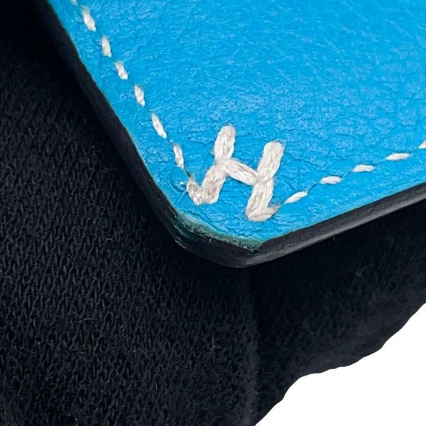 エルメス カードケース Hセリエ ブルーザンジバル エバーカラー W刻印 HERMES カード