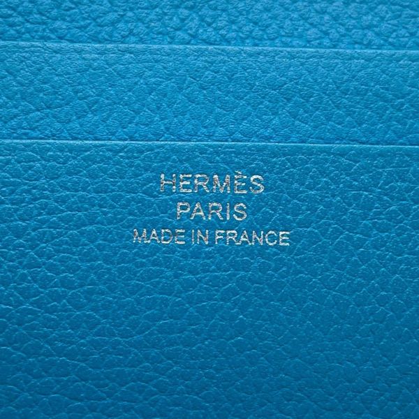 エルメス カードケース Hセリエ ブルーザンジバル エバーカラー W刻印 HERMES カード