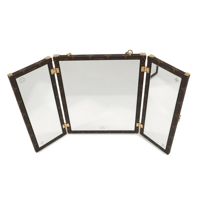 ルイヴィトン 三面鏡 モノグラム ホームミラー・トランク GI0554 LOUIS VUITTON 鏡