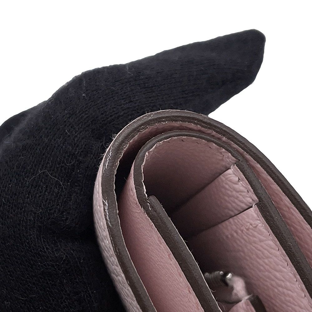 エルメス 二つ折り財布 Hパッサン コンパクト ローズダーリン/シルバー金具 エプソン W刻印 財布