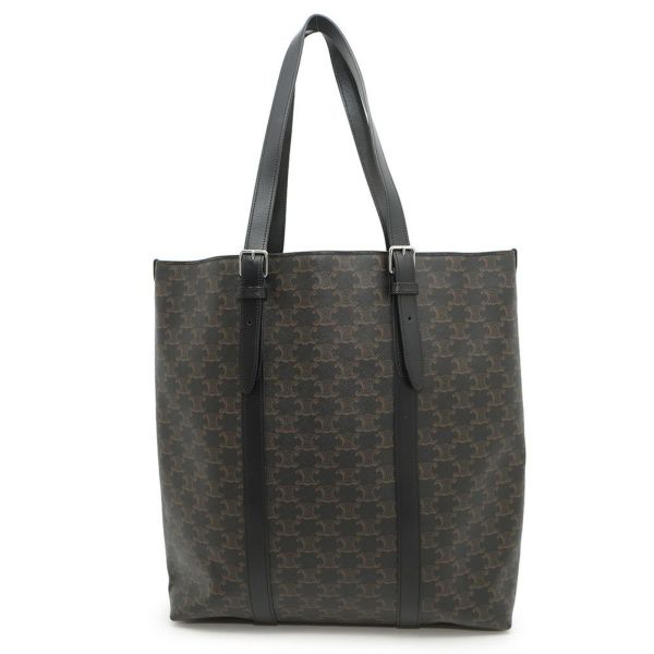 セリーヌ トートバッグ トリオンフ バックル付きカバ PVC 113742 CELINE 黒