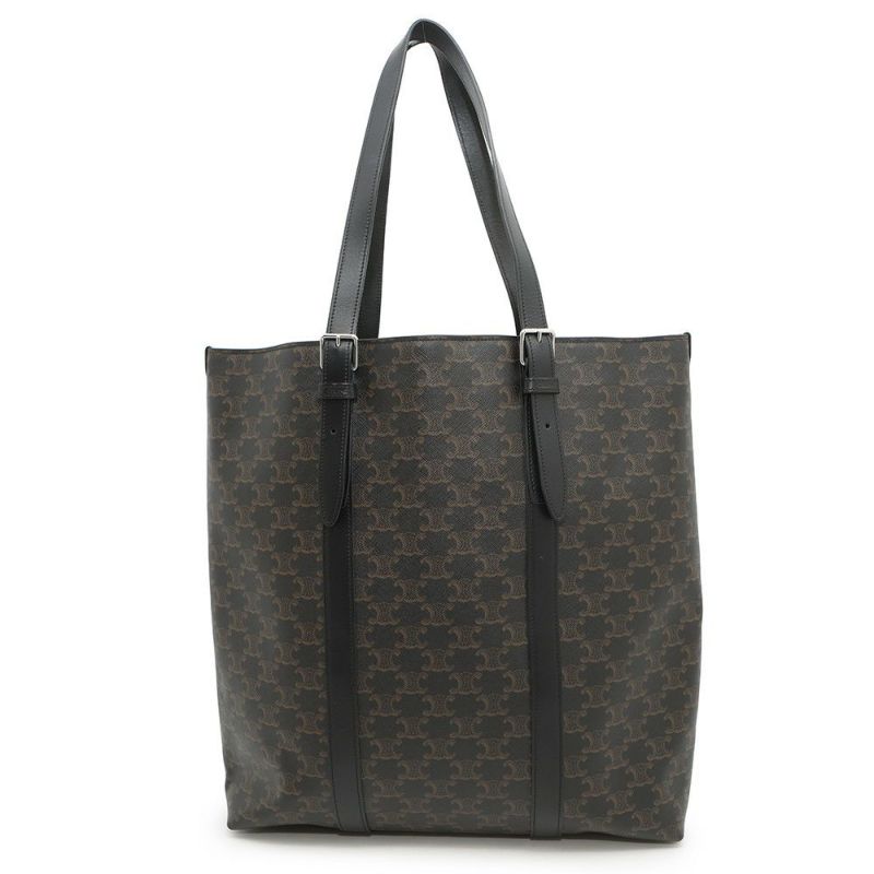 セリーヌ トートバッグ トリオンフ バックル付きカバ PVC 113742 CELINE 黒